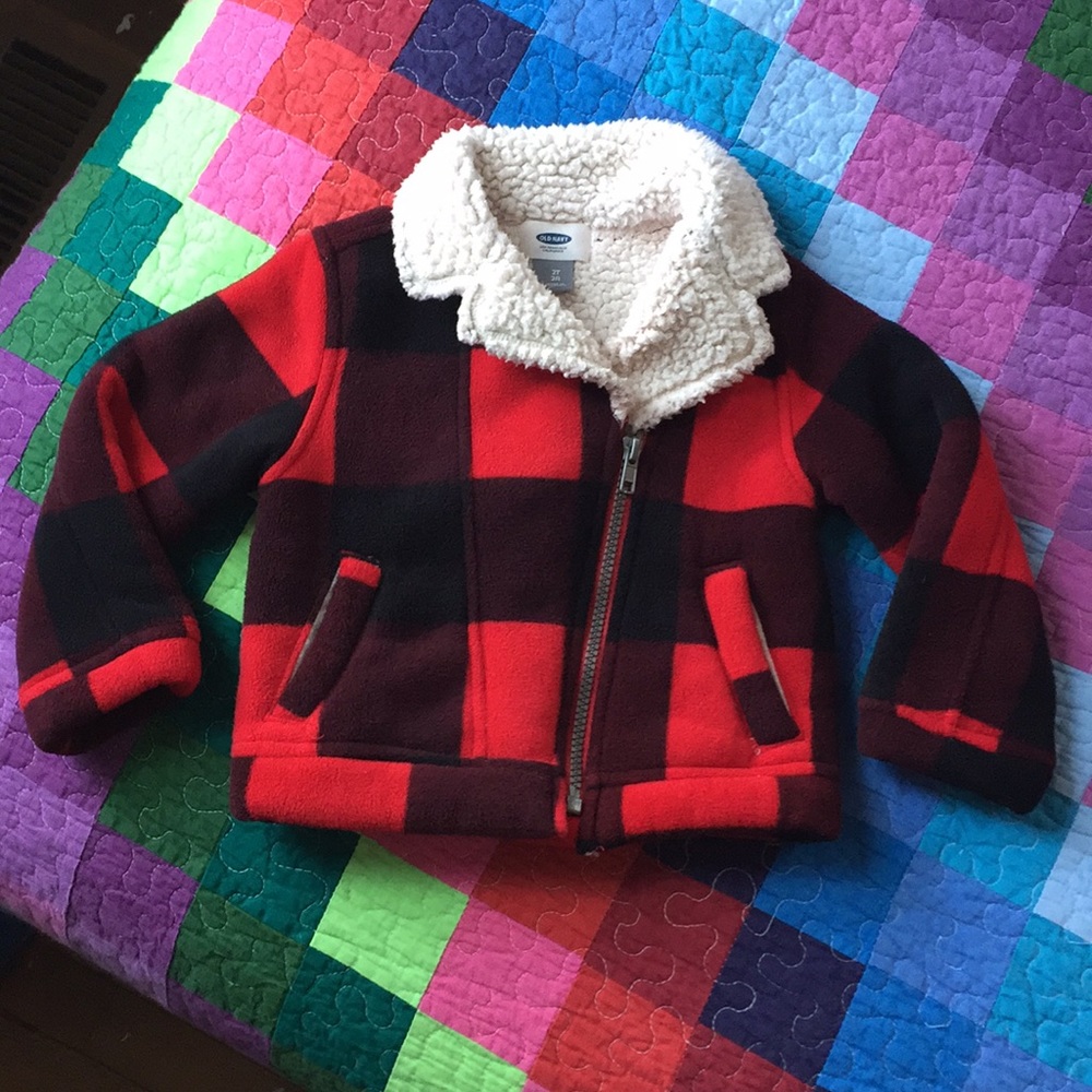 Old Navy Buffalo Check Fleece Jacket 2t
